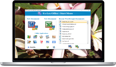 Screenshot of SSuite Ex-Lex Office Pro Start Menu. Updated for the latest Dekstop, Laptop, and Surface Pro tablets.Download the best free office suites from SSuite Office Software.