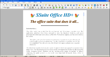 Screenshot of SSuite WordGraph HD+ edition with enhanced page view. All interfaces have been updated and enhanced for Full HD and larger displays.  Updated for the latest HD Desktop, Laptop, and Surface Pro tablets. 4K and 8K compatible displays too.